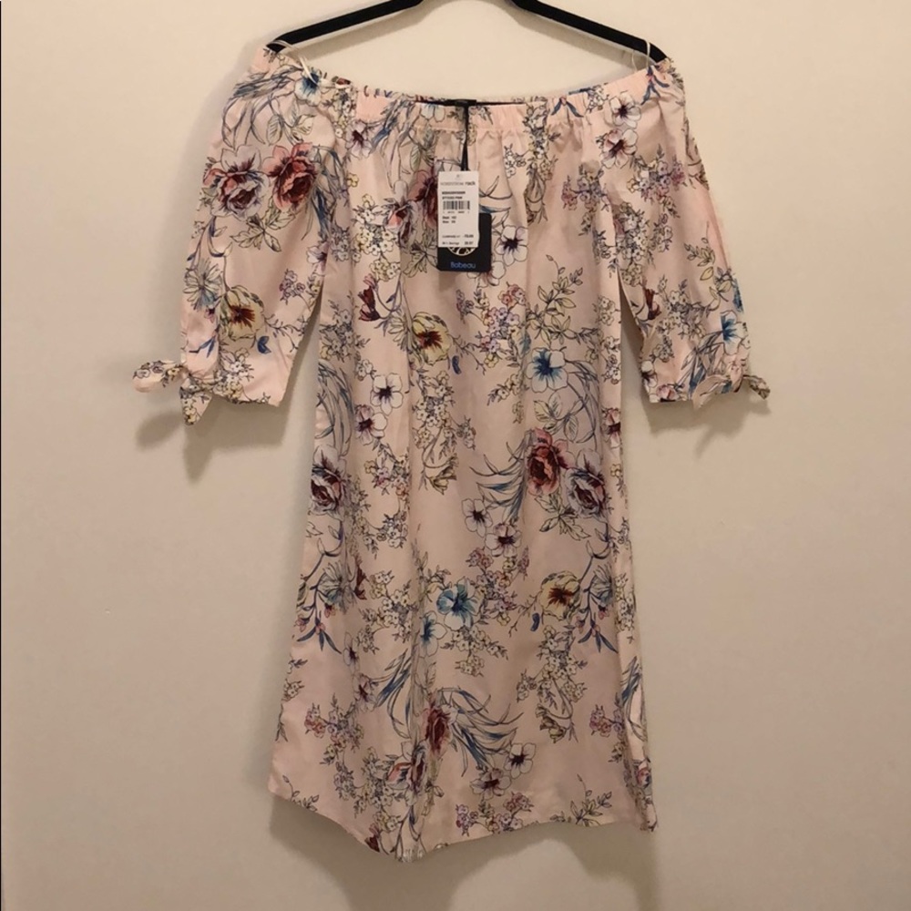 floral off the shoulder dress